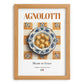 Agnolotti – Italian Pasta, Osteria Wall Art, set in oak frame