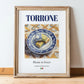 Torrone – Italian Dessert Dish, Tavern Poster, in wooden frame leaning on the floor