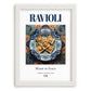 Ravioli – Italian Pasta, Osteria Print, placed in minimal white frame