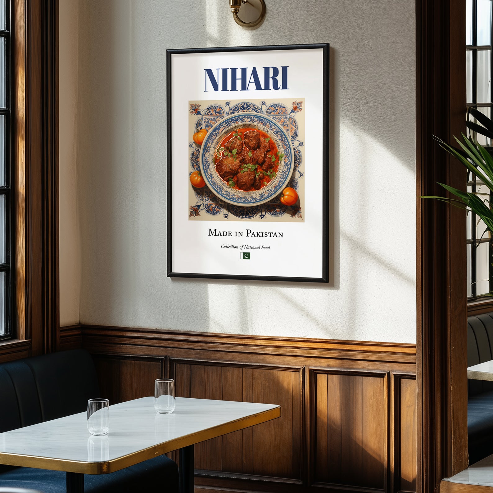 Nihari – Pakistani Soup Dish, Café Painting, clean layout with no caption