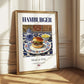 Hamburger – American Snack Dish, Bistro Poster