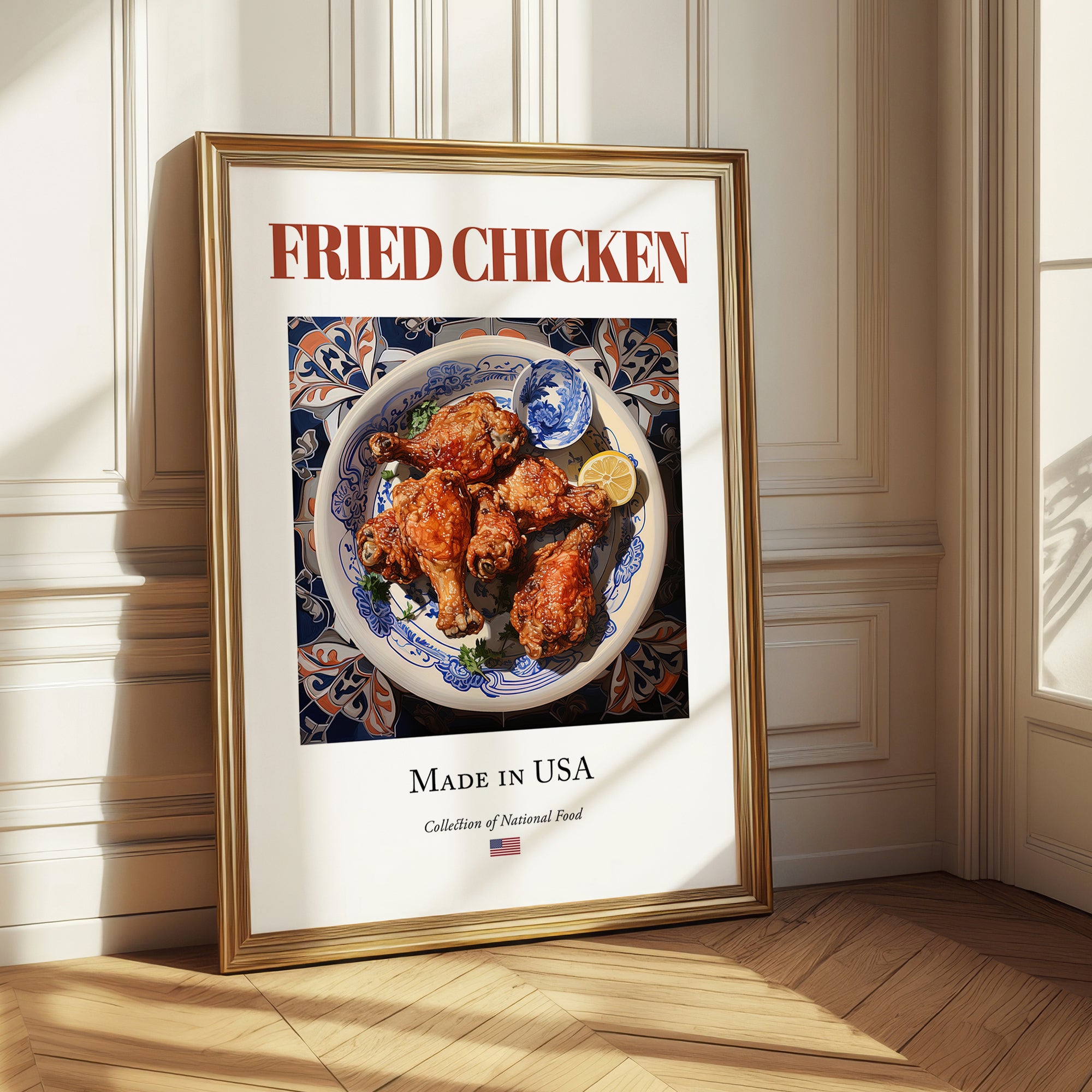 Fried Chicken – American Meat Dish, Restaurant Poster