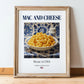 Mac and Cheese – American Dish, Fine Dining Restaurant Poster, in wooden frame leaning on the floor