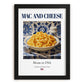 Mac and Cheese – American Dish, Fine Dining Restaurant Poster, in sleek black frame