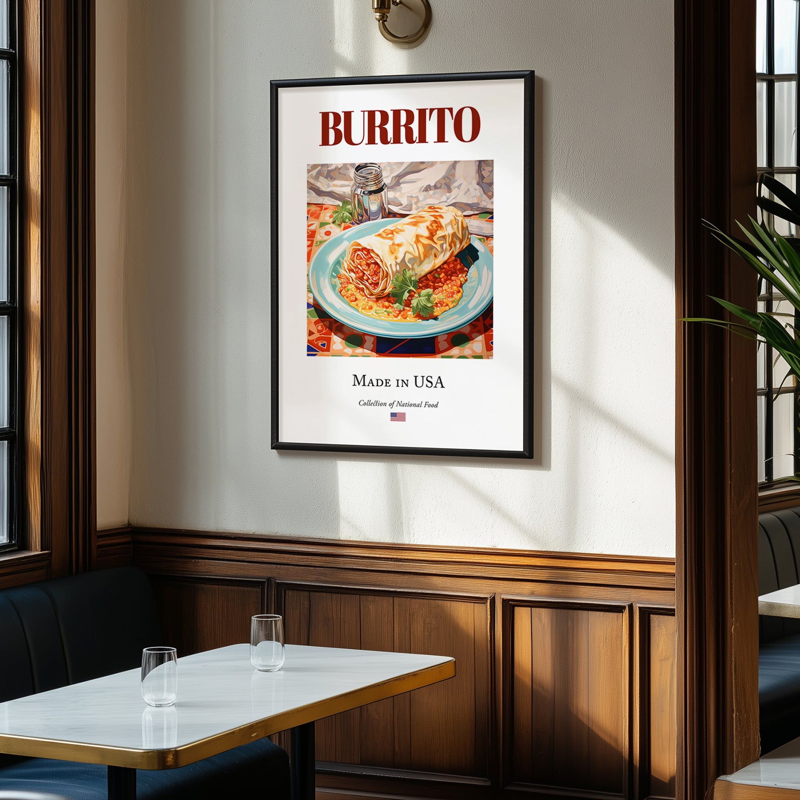 Burrito – American Dish, Café Still Life, clean layout with no caption