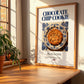 Chocolate Chip Cookie – American Dessert Dish, Fine Dining Restaurant Poster, no-text version framed in wood