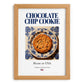 Chocolate Chip Cookie – American Dessert Dish, Fine Dining Restaurant Poster, set in oak frame