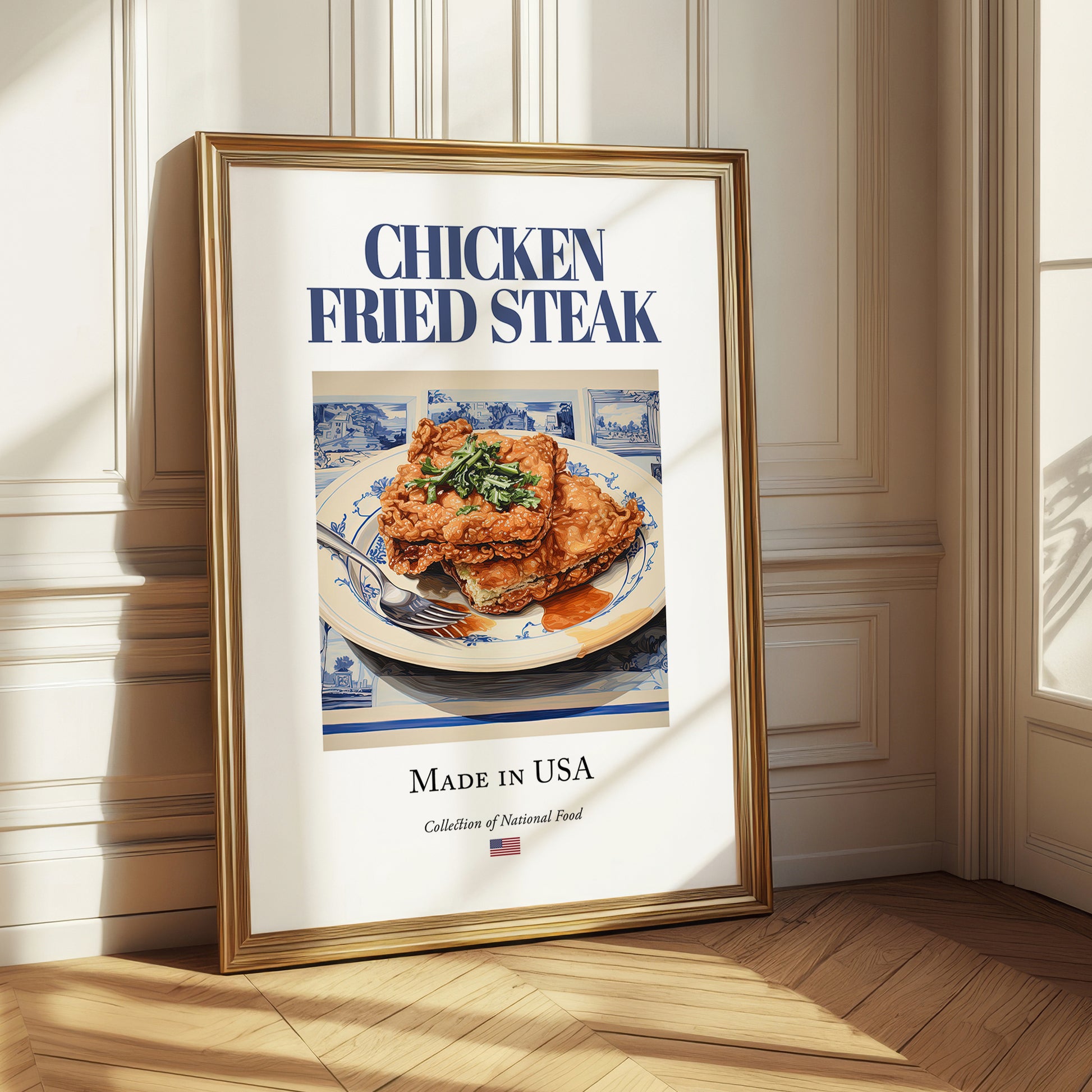 Chicken Fried Steak – American Meat Dish, Bistro Print