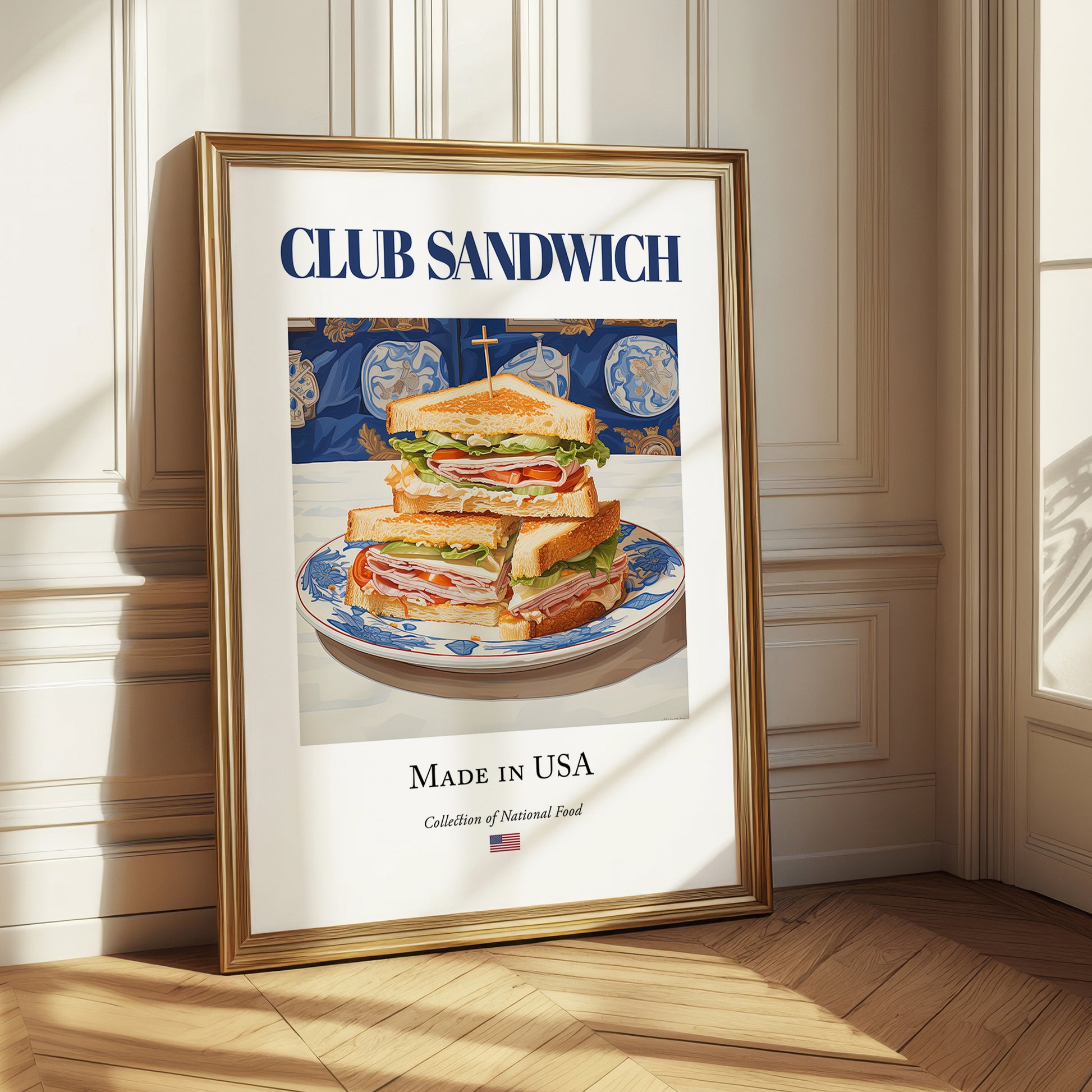 Club Sandwich – American Dish, Café Wall Decor
