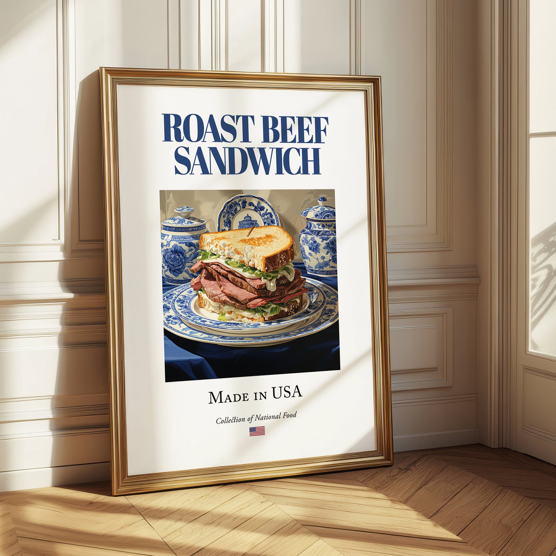Roast Beef Sandwich – American Dish, Fine Dining Restaurant Painting