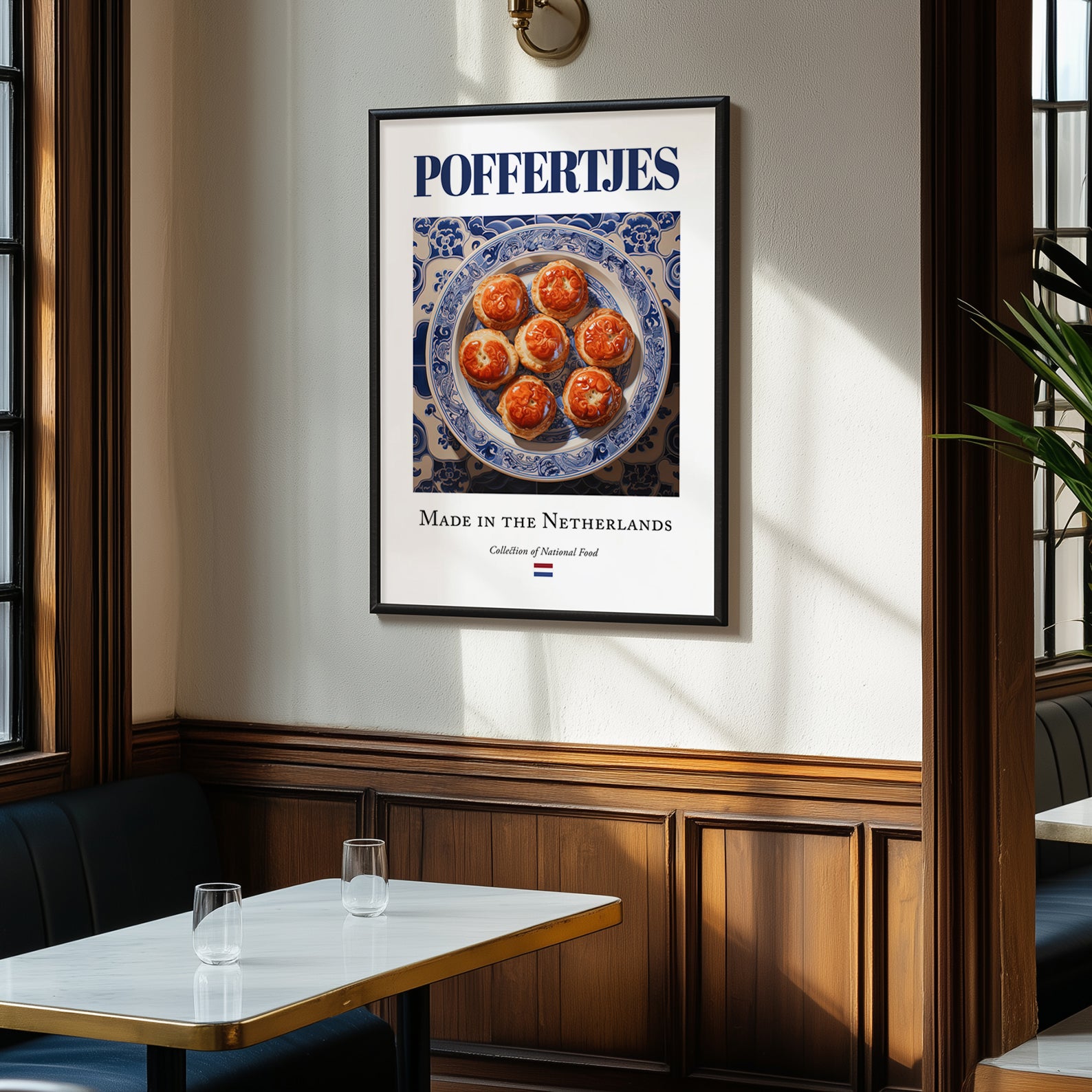 Poffertjes – Dutch Dessert Dish, Bistro Poster, clean layout with no caption