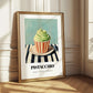 Pistacchio – on Striped Tablecloth, Gelato Still Life