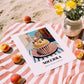 Gelato Nocciola – Italian Outdoor Café Scene, Gelato Poster, unframed on coastal sand