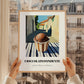 Gelato Cioccolato Fondente – Italian Urban Café Scene, Gelato Print, styled in a charming Paris street view
