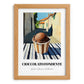 Gelato Cioccolato Fondente – Italian Urban Café Scene, Gelato Print, set in oak frame
