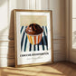 Cioccolato Fondente – on Striped Tablecloth, Gelato Still Life