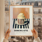 Fior Di Latte – on Striped Tablecloth, Gelato Illustration, styled in a charming Paris street view