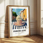 Gelato Fior Di Latte – Italian Outdoor Café Scene, Gelato Illustration