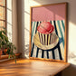 Fragola – on Striped Tablecloth, Gelato Still Life, clean layout with no caption