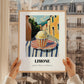 Gelato Limone – Italian Café on the Corner, Gelato Illustration, styled in a charming Paris street view