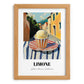 Gelato Limone – Italian Café on the Corner, Gelato Illustration, set in oak frame