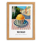 Gelato Mango – Italian Street Café Scene, Gelato Wall Art, set in oak frame