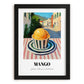 Gelato Mango – Italian Street Café Scene, Gelato Wall Art, in sleek black frame