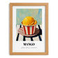 Mango – on Striped Tablecloth, Gelato Wall Poster, set in oak frame