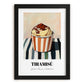 Tiramisu – on Striped Tablecloth, Gelato Wall Decor, in sleek black frame