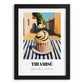 Gelato Tiramisu – Italian Urban Café Scene, Gelato Wall Painting, in sleek black frame
