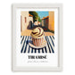 Gelato Tiramisu – Italian Urban Café Scene, Gelato Wall Painting, placed in minimal white frame