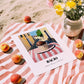 Gelato Bacio – Italian Street Café Scene, Gelato Poster, unframed on coastal sand