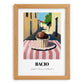 Gelato Bacio – Italian Street Café Scene, Gelato Poster, set in oak frame