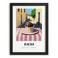 Gelato Bacio – Italian Street Café Scene, Gelato Poster, in sleek black frame