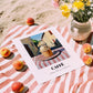 Gelato Caffe – Italian Street Café Scene, Gelato Illustration, unframed on coastal sand