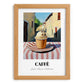 Gelato Caffe – Italian Street Café Scene, Gelato Illustration, set in oak frame