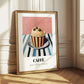 Caffe – on Striped Tablecloth, Gelato Painting