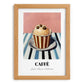 Caffe – on Striped Tablecloth, Gelato Painting, set in oak frame