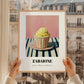 Zabaione – on Striped Tablecloth, Gelato Wall Decor, styled in a charming Paris street view