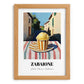 Gelato Zabaione – Italian Street Café Scene, Gelato Painting, set in oak frame
