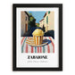 Gelato Zabaione – Italian Street Café Scene, Gelato Painting, in sleek black frame