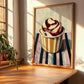 Amarena – on Striped Tablecloth, Gelato Print, clean layout with no caption