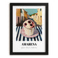 Gelato Amarena – Italian Café on the Corner, Gelato Wall Decor, in sleek black frame