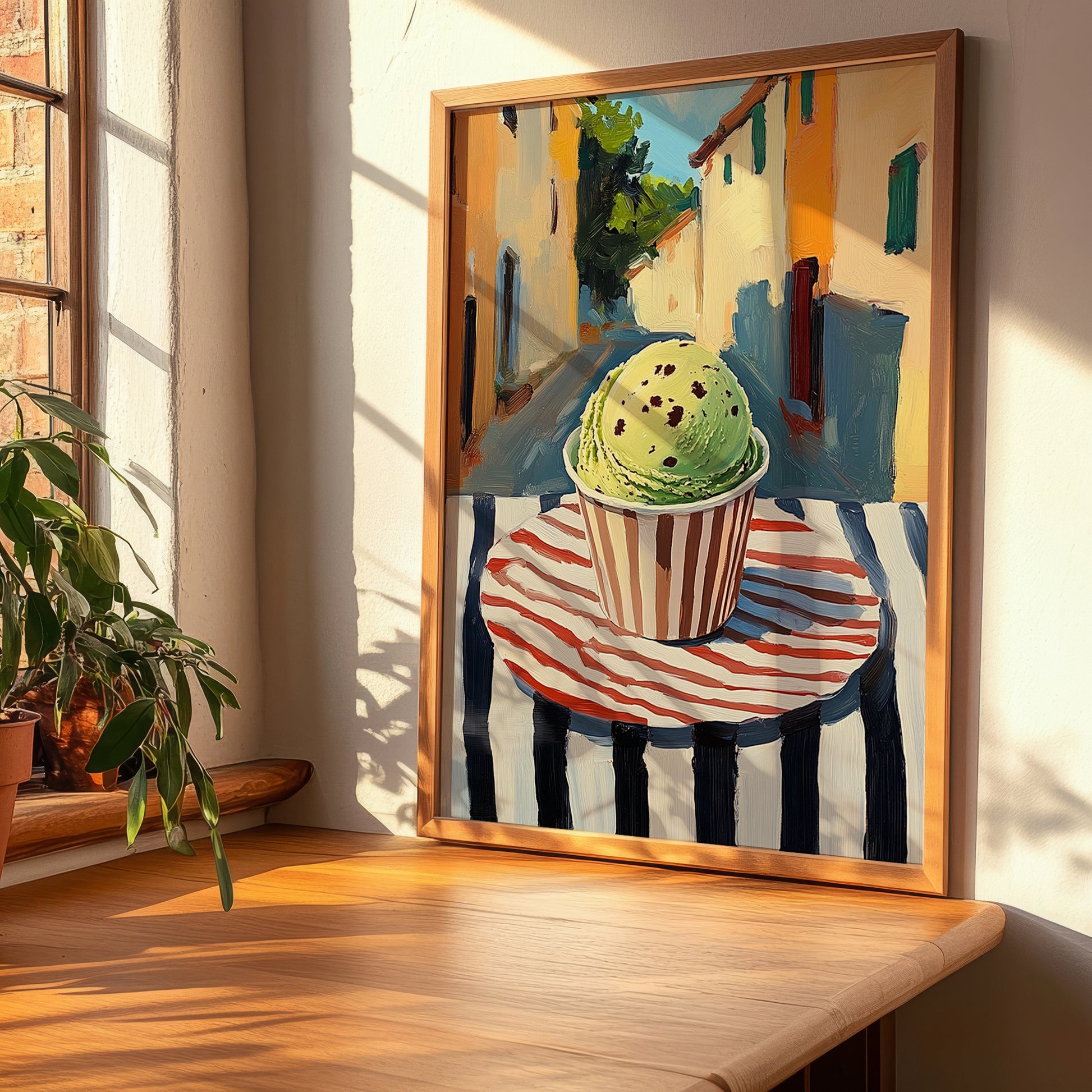 Gelato Menta – Italian Café on the Corner, Gelato Painting, clean layout with no caption