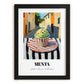 Gelato Menta – Italian Café on the Corner, Gelato Painting, in sleek black frame