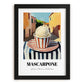 Gelato Mascarpone – Italian Street Café Scene, Gelato Still Life, in sleek black frame