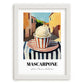 Gelato Mascarpone – Italian Street Café Scene, Gelato Still Life, placed in minimal white frame