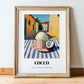 Gelato Cocco – Italian Urban Café Scene, Gelato Still Life, in wooden frame leaning on the floor