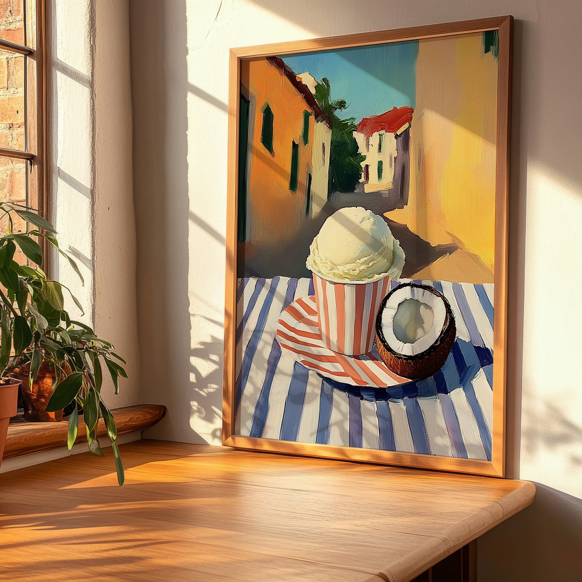 Gelato Cocco – Italian Urban Café Scene, Gelato Still Life, clean layout with no caption