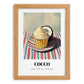 Cocco – on Striped Tablecloth, Gelato Painting, set in oak frame
